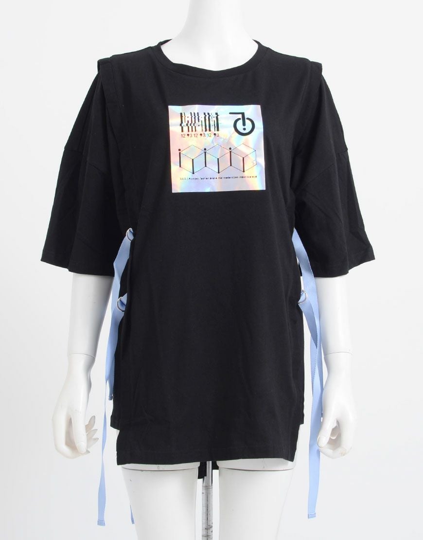 ililil【イルイルイル】ぴかぴかホログラムTシャツ/全2色