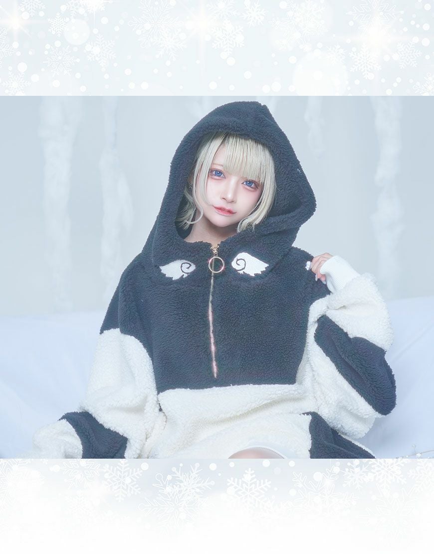ililil【イルイルイル】あざと可愛い天使ボアぱぁかぁ/全3色