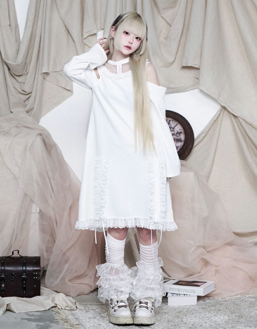 SELECT【セレクト】フリルメッシュレッグカバー/全2色