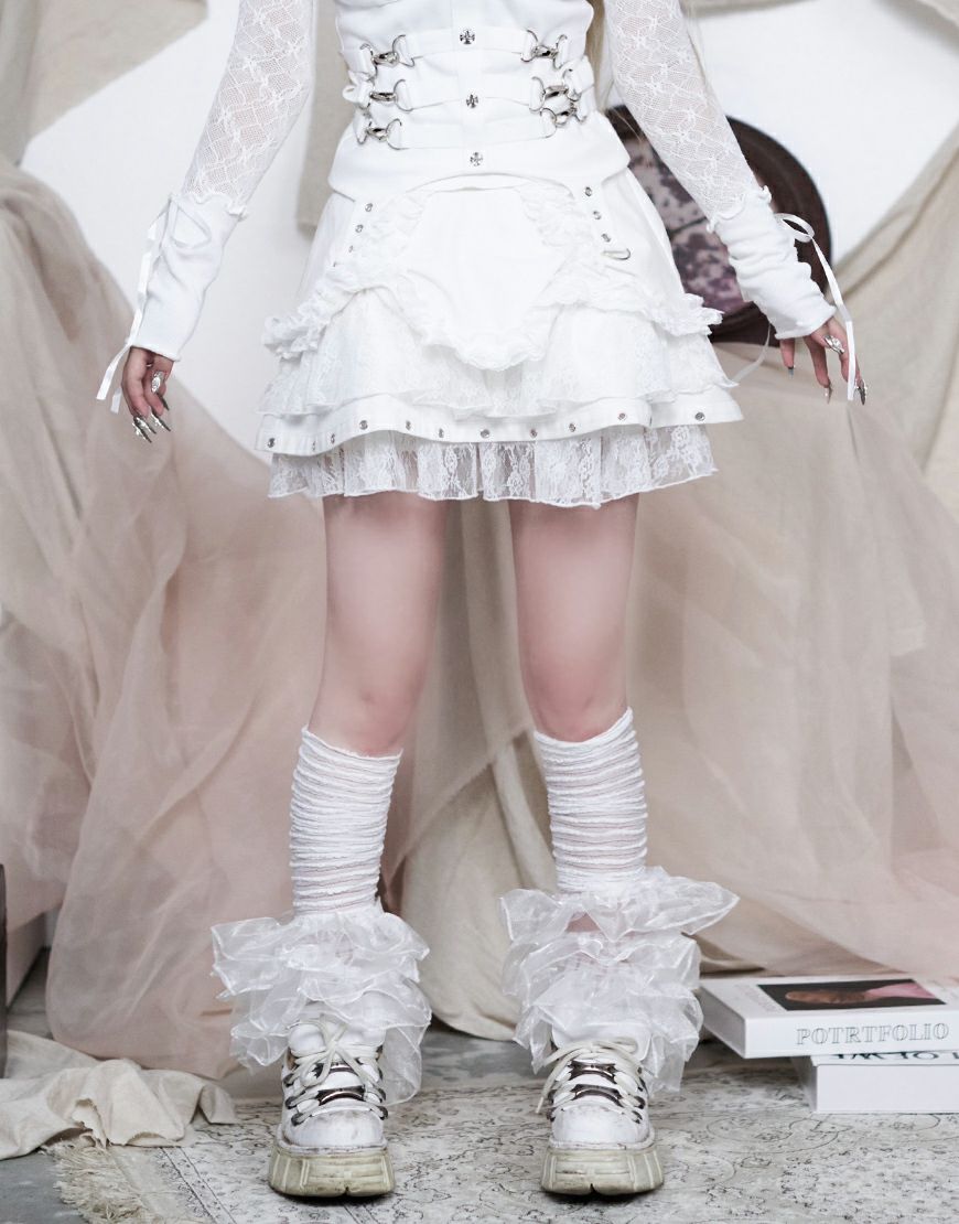 SELECT【セレクト】フリルメッシュレッグカバー/全2色