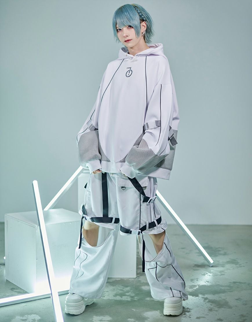 【人気完売品】ililil イルイルイル 対宇宙人専用戦闘服 White ililil【イルイルイル】対宇宙人専用戦闘服/全2色(オーバーオール)