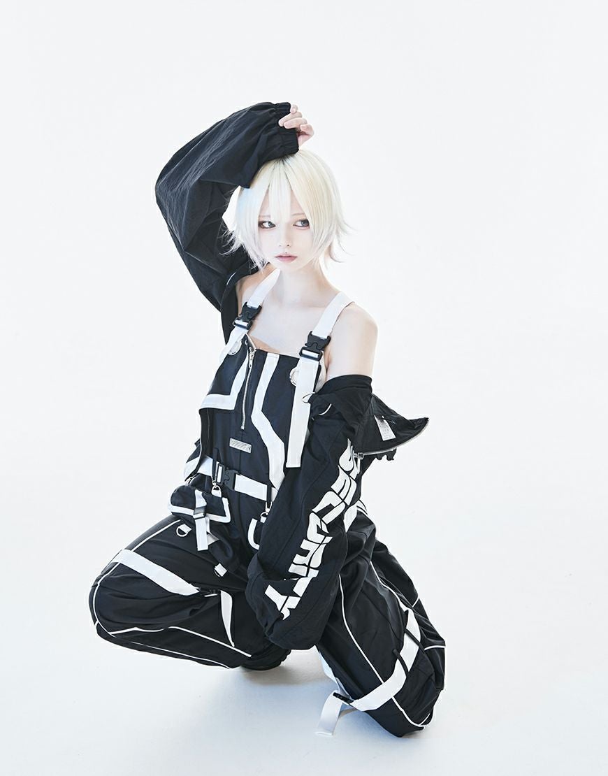 【人気完売品】ililil イルイルイル 対宇宙人専用戦闘服 White ililil【イルイルイル】対宇宙人専用戦闘服/全2色(オーバーオール)