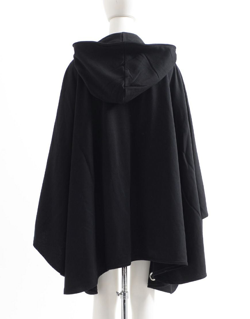 ililil【イルイルイル】【花葬哀蛇】ハイネック刺繍ポンチョパーカー/全1色