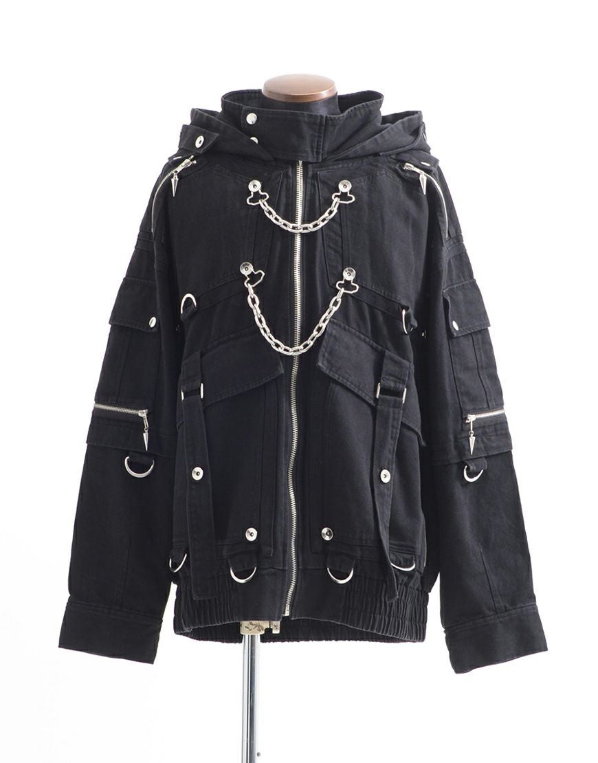 ililil【イルイルイル】自称ラスボスくんとLv.999のジップパーカー/全1色