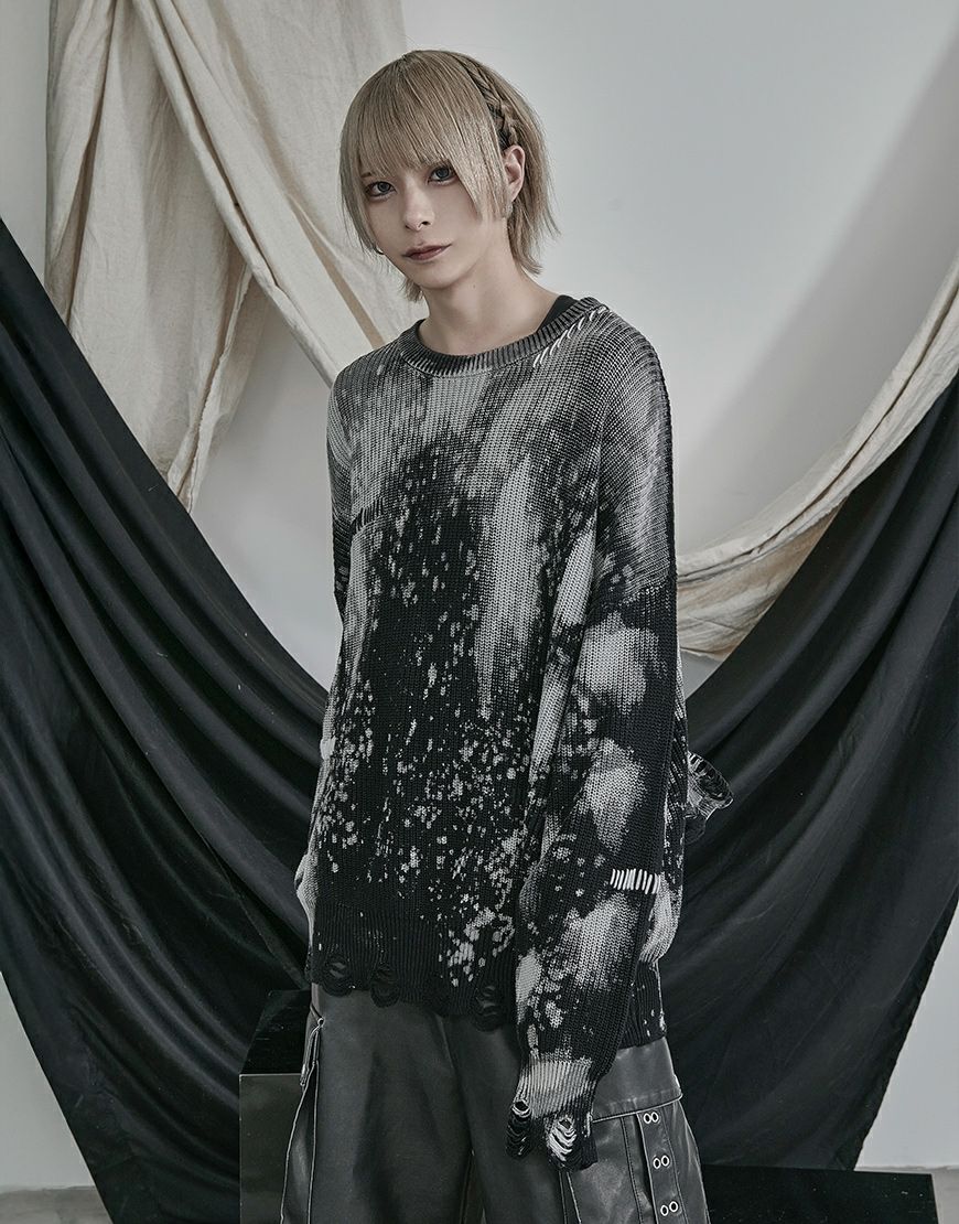 ililil【イルイルイル】venomクラッシュ加工ニット/全3色