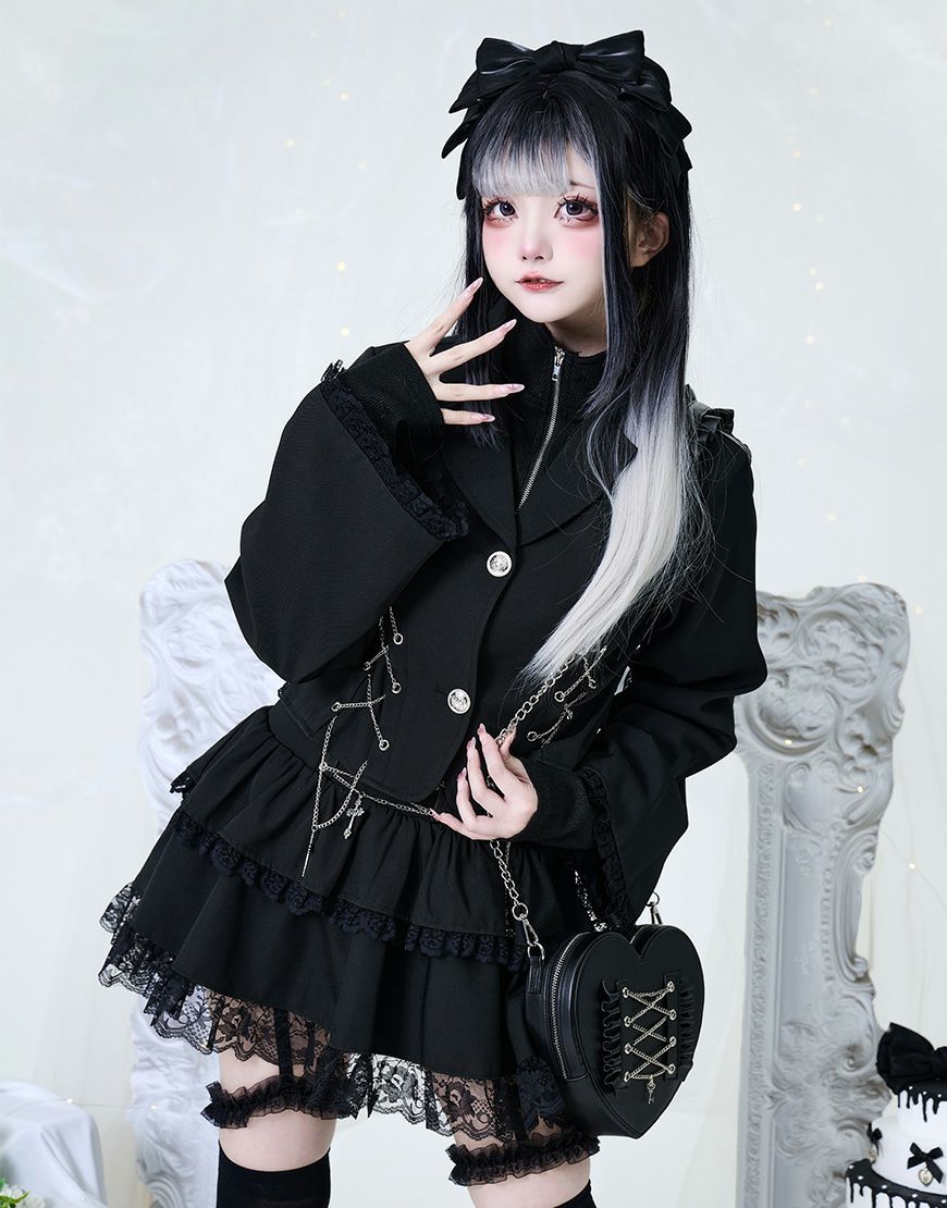 ililil【イルイルイル】おめかし地雷ちゃんチェーンあみあみジャケット