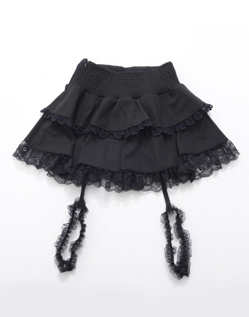 ililil【イルイルイル】おめかし地雷ちゃんフリルガーター付きフレア