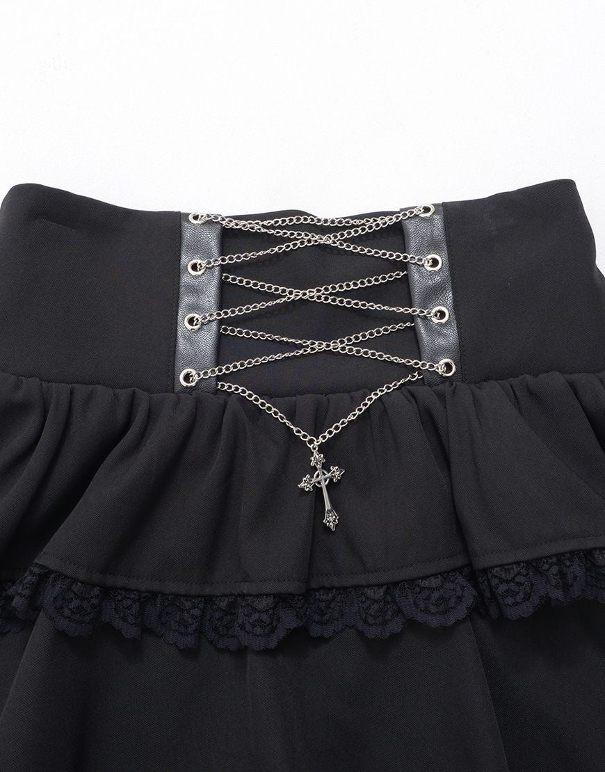 ililil【イルイルイル】おめかし地雷ちゃんフリルガーター付きフレア