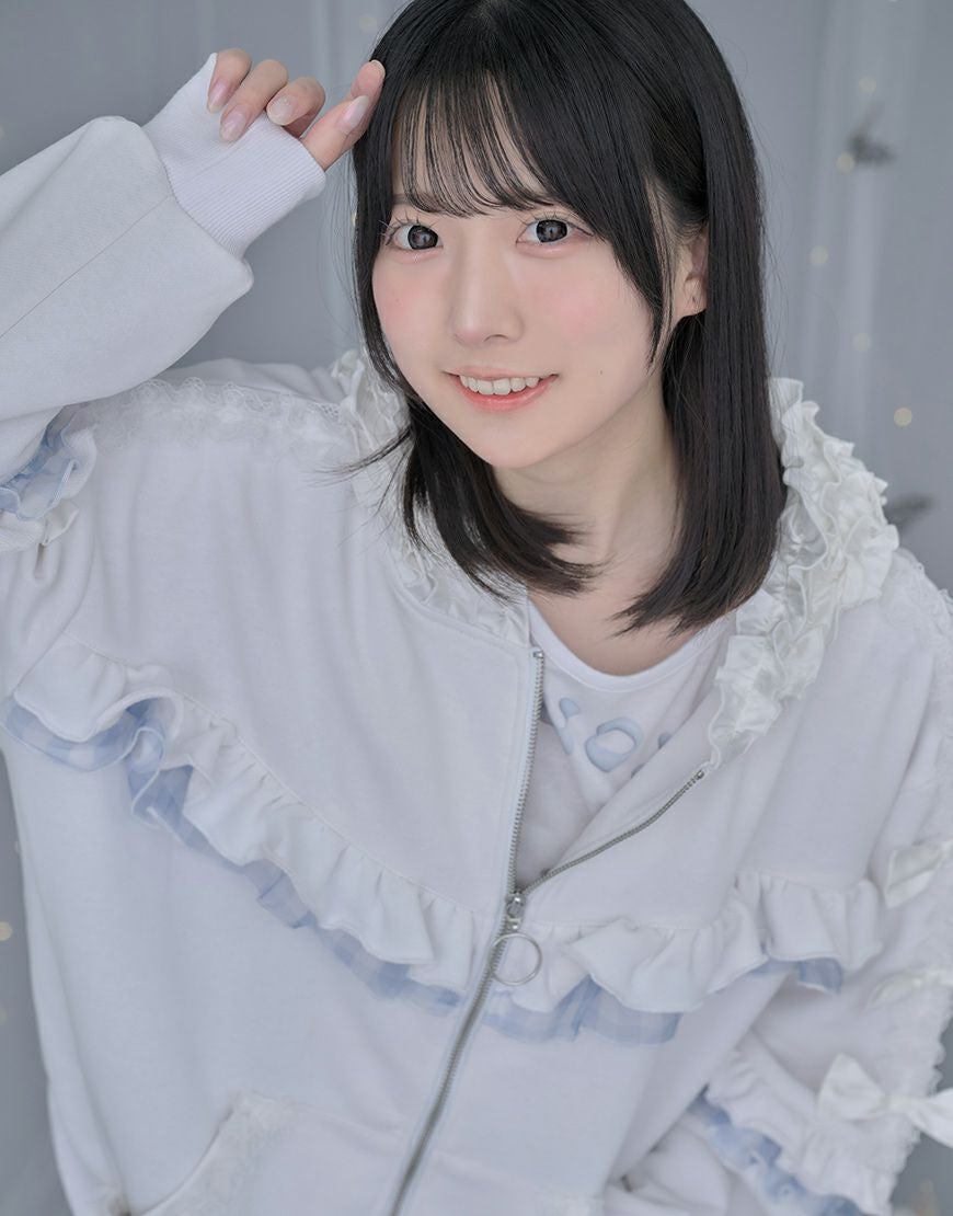 ililil【イルイルイル】生クリームフリルのバブみ全開パーカー/全2色
