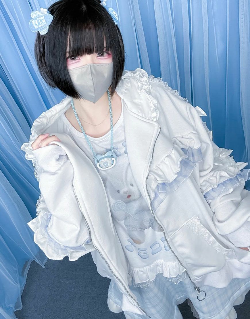 ililil【イルイルイル】おめかし地雷ちゃんフリルガーター付きフレア