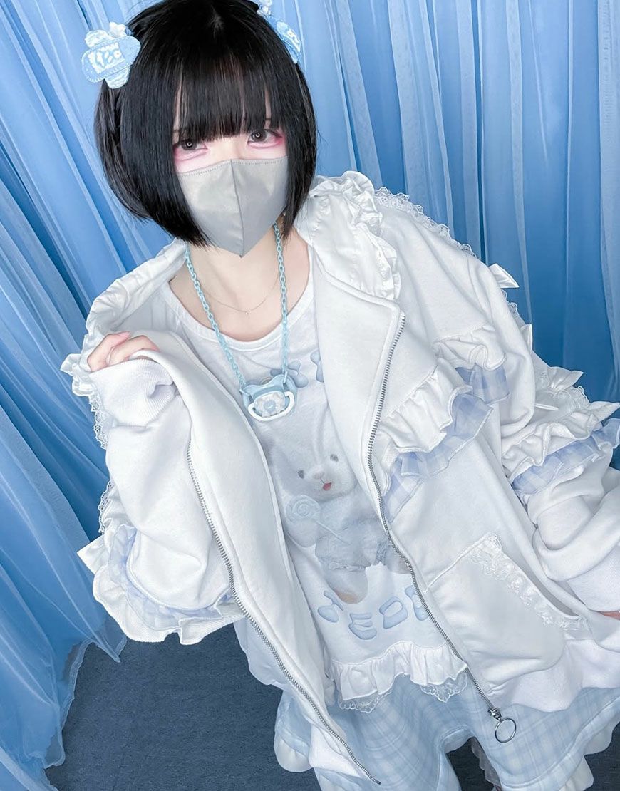 ililil【イルイルイル】クマのエケチェンTシャツ/全1色