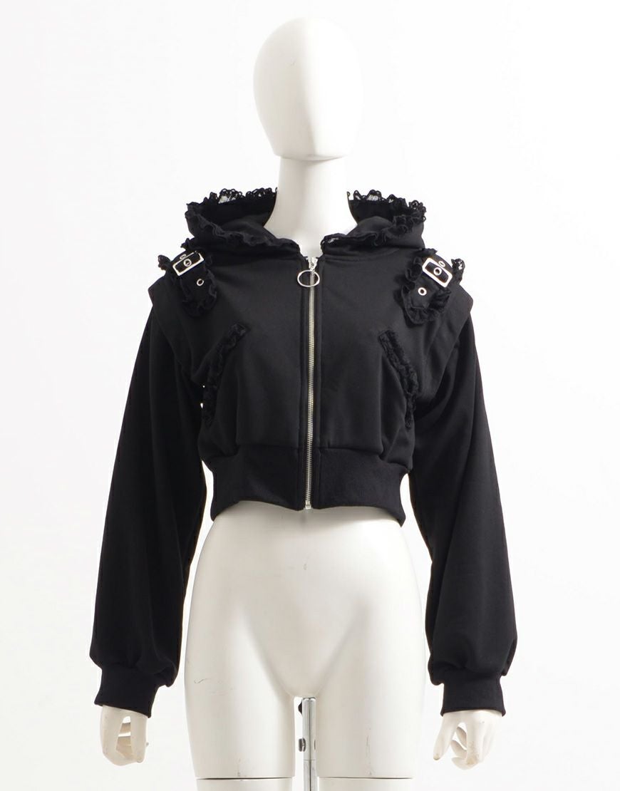 ililil【イルイルイル】きまぐれニャンコの3wayサブカルパーカー/全1色