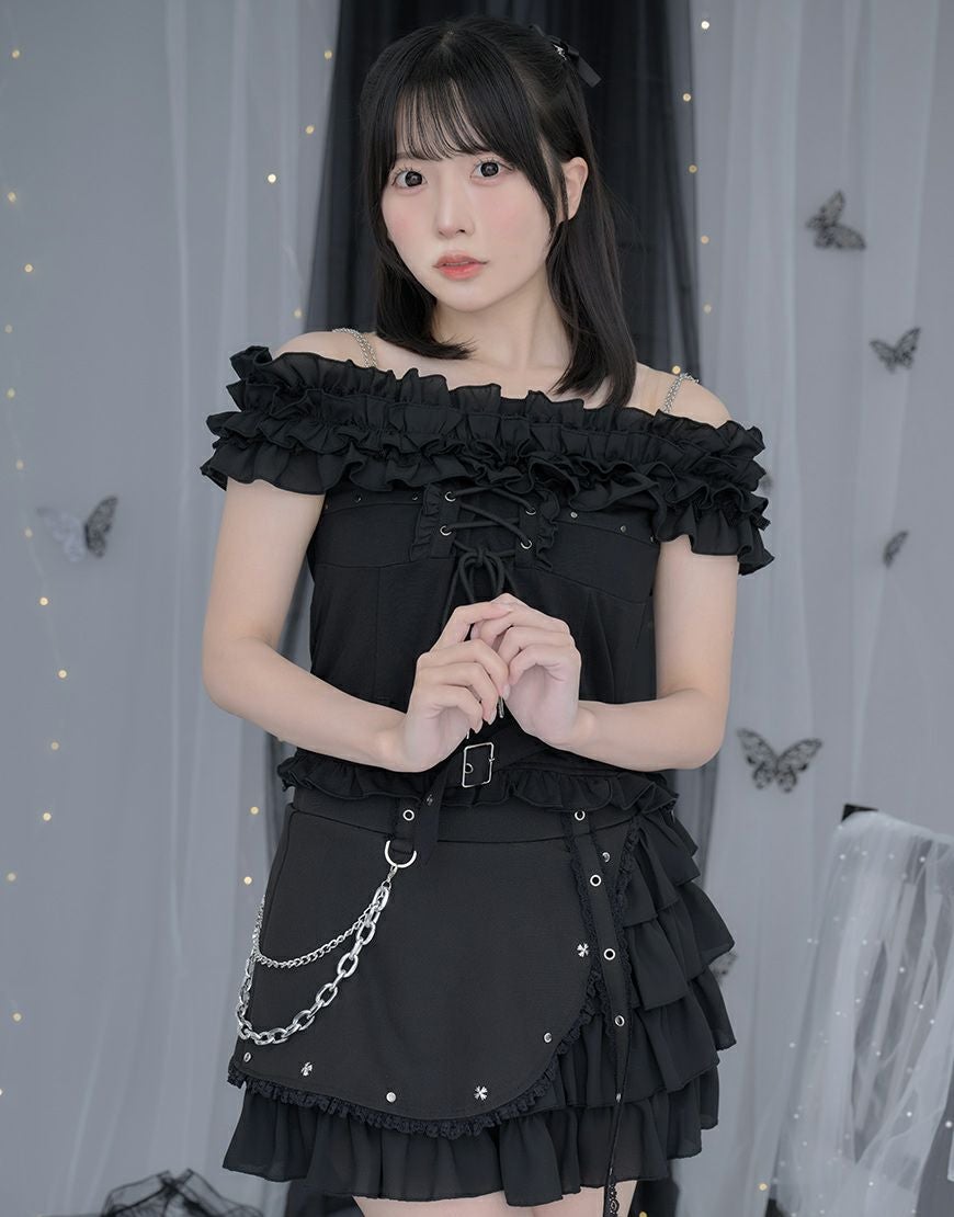 ililil【イルイルイル】【沼確定】地雷ちゃんのあざとレースアップ